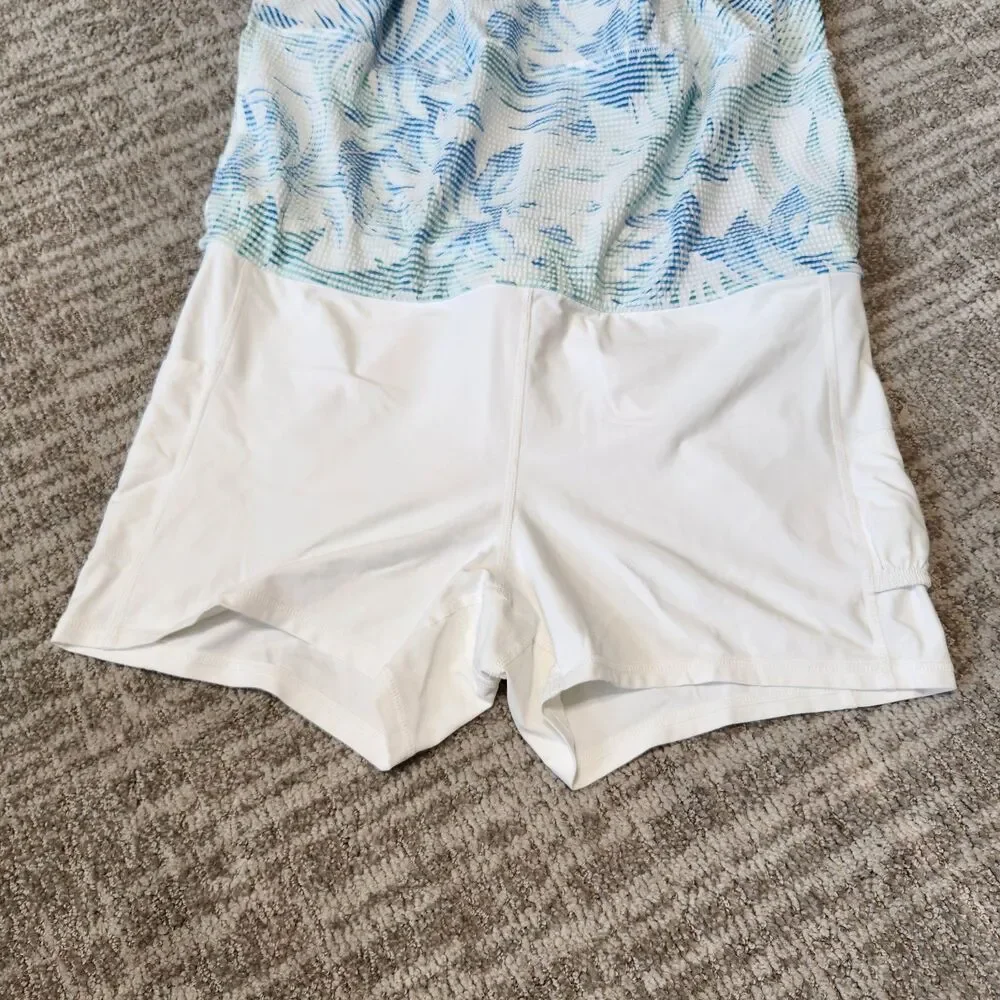 Tommy Bahama Abby Costa Wave Leaves Islandzone Tennis Skort skirt size L